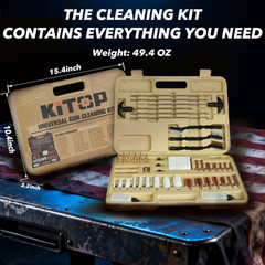 Universal Cleaning Kit 108 Psc for Brushes for Pistol,Shotgun,rifle with Case