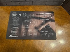 Glock Firearm Counter Mat W/Parts Diagram-(2010) 17” X 11”