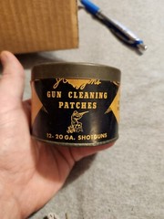 Vintage JC Higgins Gun Cleaning Patches 12-20 Ga Shotgun Tin Sears Roebuck