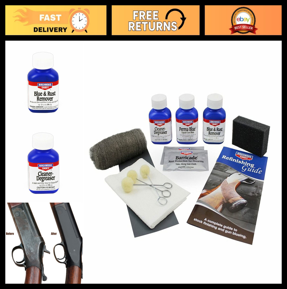 Gun Blue Finishing Kit – Birchwood Casey Perma Blue Liquid, Easy-to-Use, All-Inc