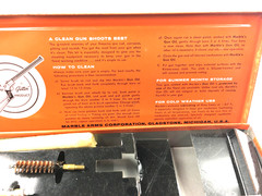 Vintage Original Marble’s pistol gun cleaning kit 728 .38 cal steel case 315878