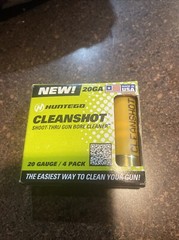 Huntego 20 Gauge CleanShot Shoot-Thru Gun Bore Cleaner ~ NEW ~ 4 Pack Of Shells