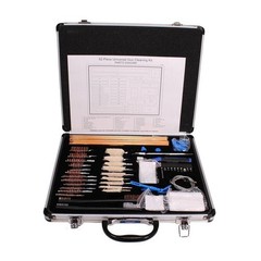 62 Piece Universal Firearm Cleaning Kit Aluminum Case Pistols Rifles Shotguns US