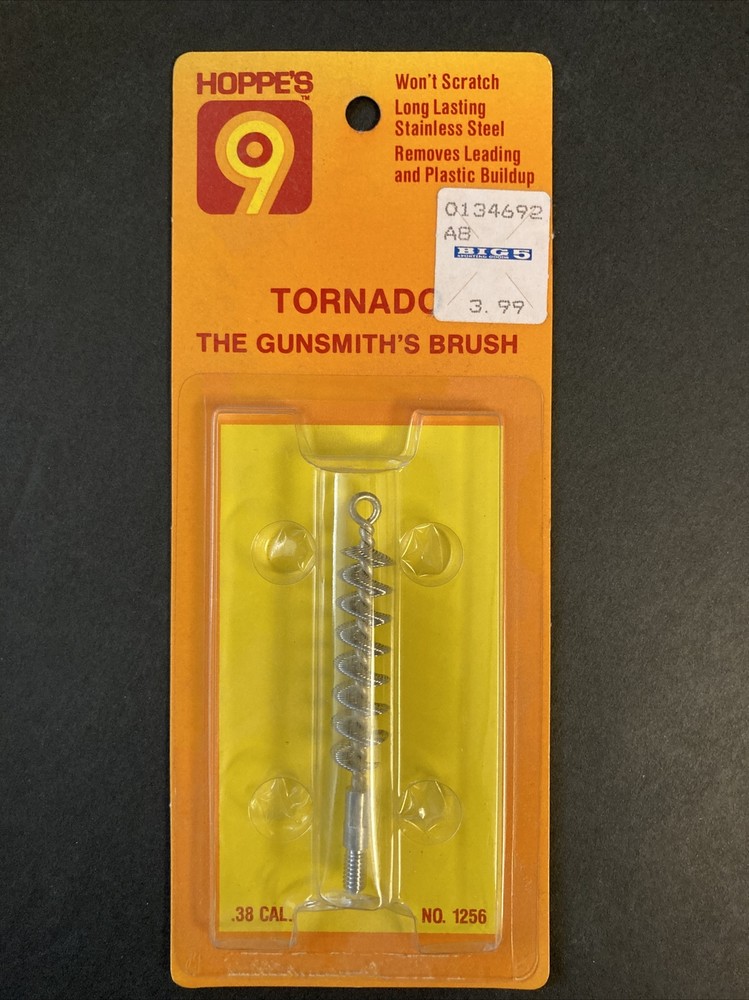 Hoppes Gun Rifle Cleaning Tornado Brush .38 Calibre 1256 NEW