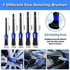 12Pcs Wheel Brush Kit for Cleaning Wheel and Tire, Wheel and Rim Brush, Blue