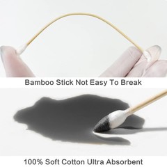 400PCS Gun Cleaning Swabs – Double Ended, 6 Inch Long, Pointed and Bamboo Cotton