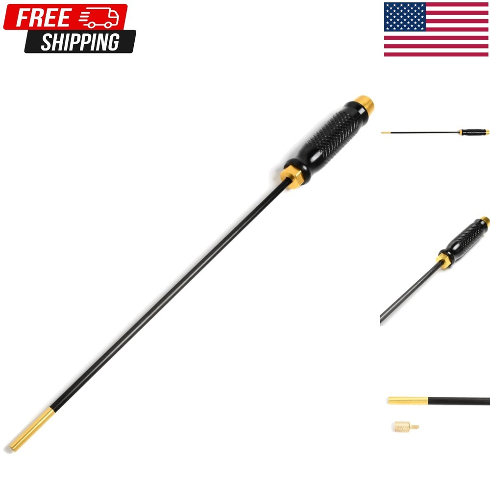 Gun Cleaning Rod 1 Piece Carbon Fiber 36 Inch, Pistol Rifle Cleaning Rod