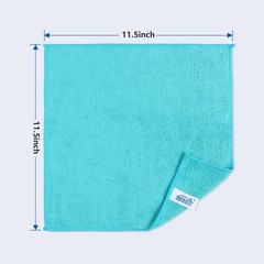 HOMEXCEL 50-Pack Microfiber Cleaning Cloths 11.5×11.5 Assorted 4-Color