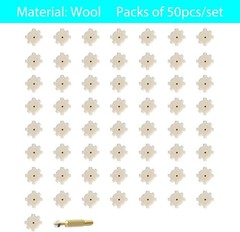 Pack of 50 .223 Cal 5.56mm Star Chamber Cleaning Pads for Gun Cleaning