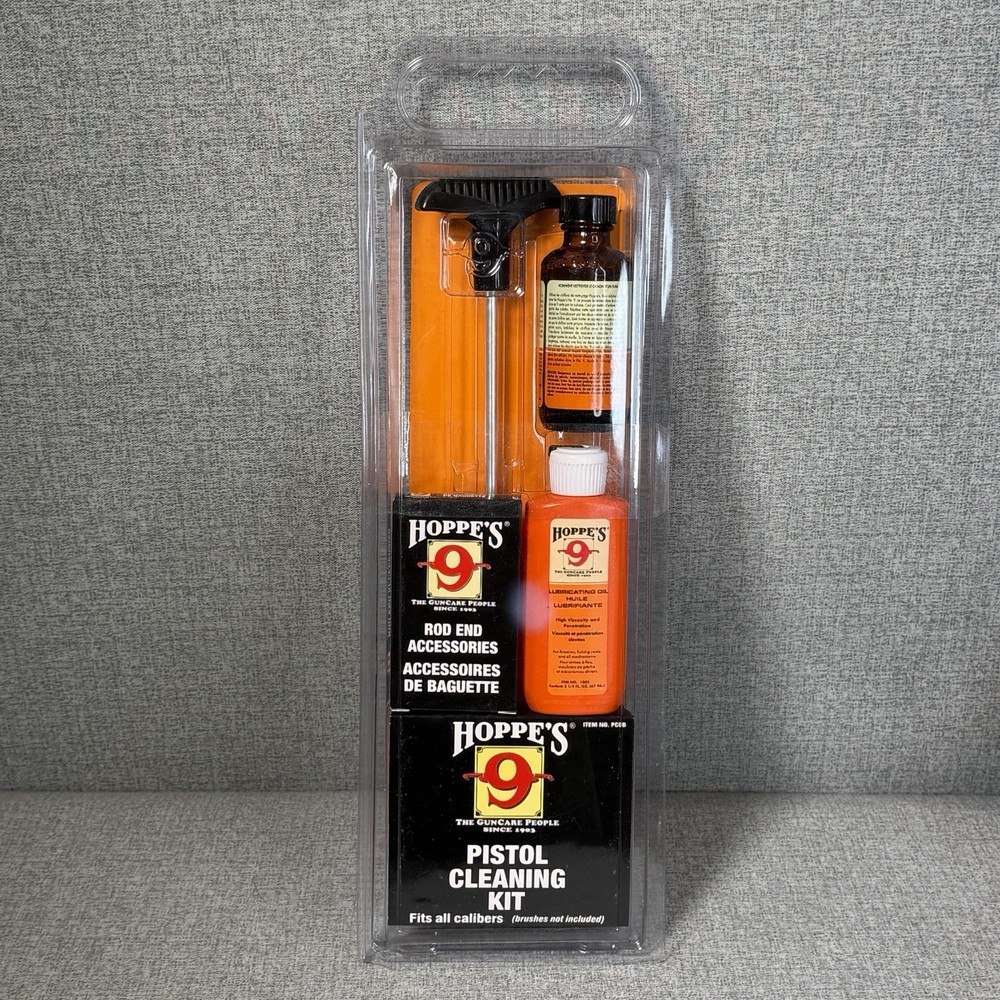 NEW Hoppes No. 9 Cleaning Kit with Aluminum Rod, Universal Pistol PCOB
