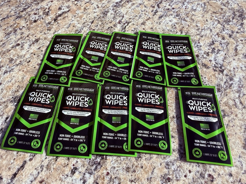 Multi-Purpose CLP Quick Wipes, 5 In. X 6 In., 10-Pack