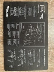 Glock Firearm Counter Mat W/Parts Diagram-Older Version-circa 2008-2010