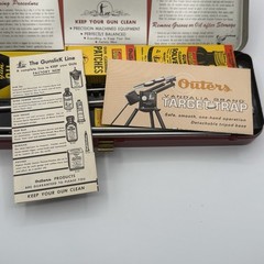 Vintage Outers Gunslick Rifle Cleaning Kit Heavy Gauge Steel Case Box Booklets
