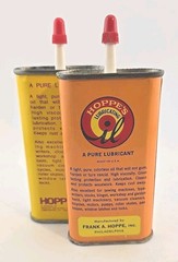 HOPPES LUBRICATING – pair of Hoppes Lubricating 3 ounce Tins, Both Gens used