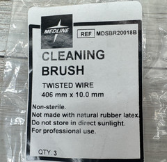 Medline Cleaning Brush Twisted Wire *5 Pack of 3* Length 16″ Brush = 3in x 10mm