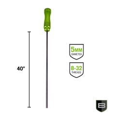 4-Piece Cleaning Rod w/ Aluminum Handle, 40”L