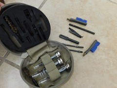 CLEANING CHAMBER BRUSH SET FOR CAL-40 , .45, 9mm