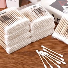 Cotton Swab Storage Box Double Head Buds Container Transparent Square Organize