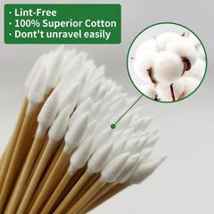 500PCS Precision Gun Cleaning Swabs, 6 Inch Pointed Cotton Swabs with Storage Ca