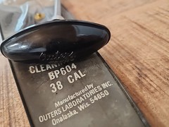 VINTAGE OUTERS PISTOL CLEANING ROD BP604 38 CAL WITH ATTACHMENTS AND SLEEVE