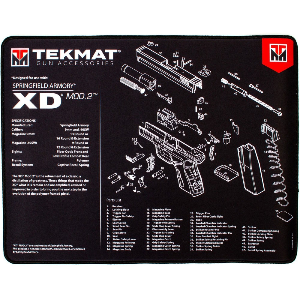 TekMat Ultra Premium Gun Cleaning Mat – 20″ X 15″ – Springfield Armory XD MOD.2