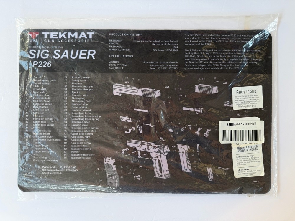 NEW SEALED TekMat Original Gun Cleaning Mat Pad 11″ x 17″ Sig Sauer P226
