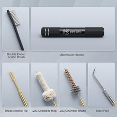 Portable Rifle Cleaning Kit for .223/5.56mm, .308/7.62mm, .22 LR – Compact Ta…