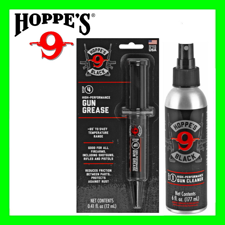 Hoppe’s Black #9 High Performance Gun Cleaner & Synthetic Gun Grease Syringe