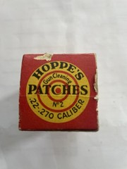 Vintage 1940’s Hoppe’s Gun Cleaning Patches No. 2 .22-.270 cal (full box) unused