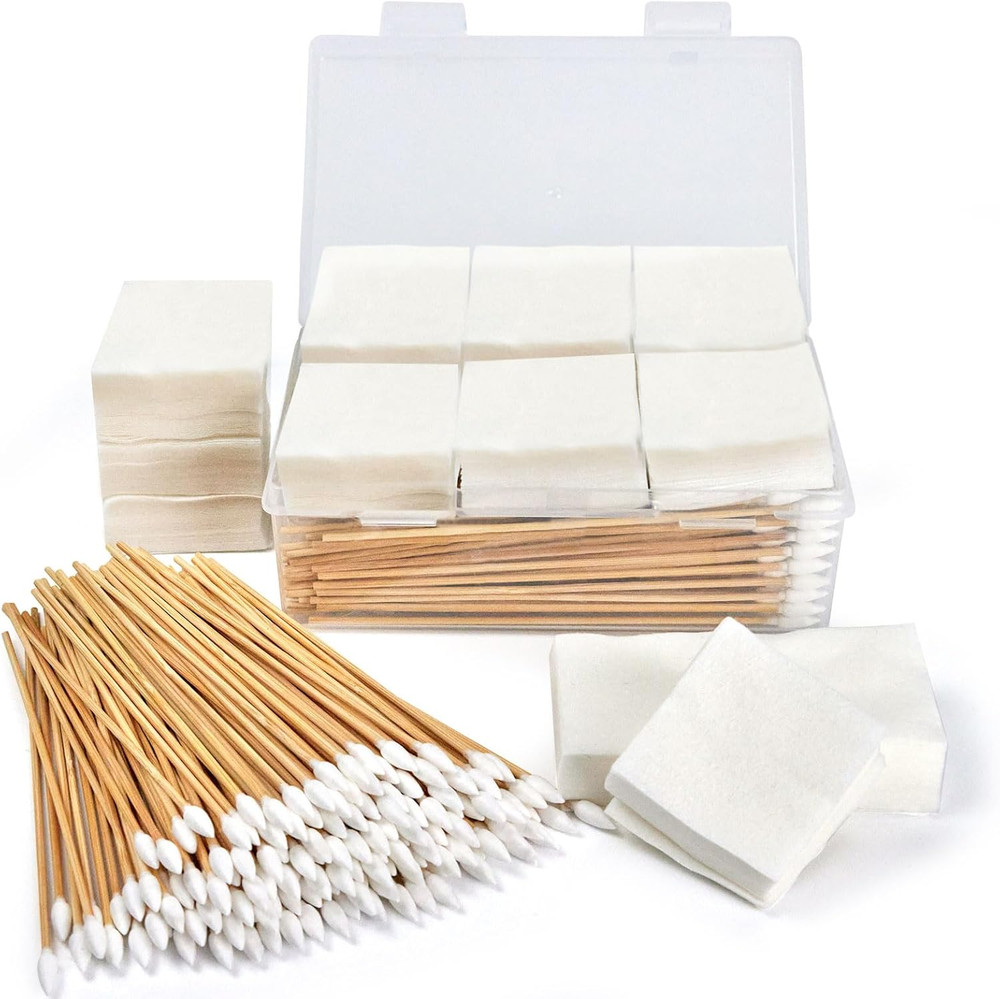 Gun Cleaning Kit Supplies – 2″X2″ Lint Free Cleaning Patches and 6″ Gun Cotton S