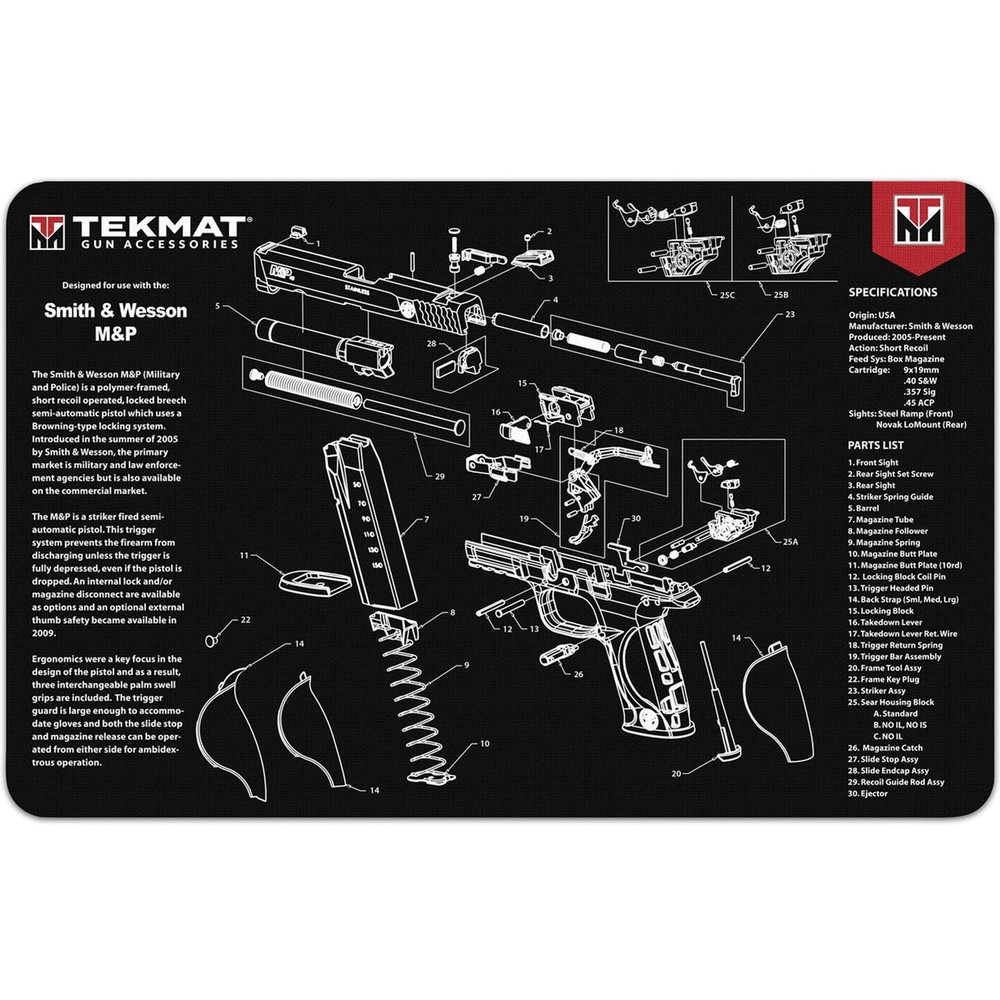 TekMat Original Gun Cleaning Mat – 17″ X 11″ – Smith & Wesson M&P