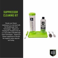 All In One Suppressor Cleaning Kit with Cleaner Brushes Retrieval Tool Tray