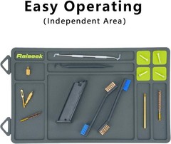 Anti-Slip Pistol Cleaning Mat 15.9” x 9.8” with Organizer Tray and Magnetic Pad