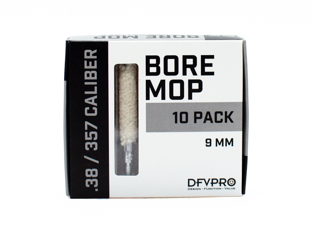 10 Pack of .38/.357 Caliber/ 9MM Bore Mops for Gun Cleaning and Maintenance