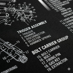AR-15 Tactical Gun Cleaning Mat 35.4*15.7 Heavy-Duty Non-Slip Armorer Bench Pads