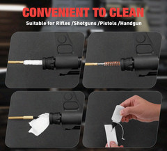 Universal Gun Cleaning Kit All Calibers for Pistol Rifle Shotgun Stand