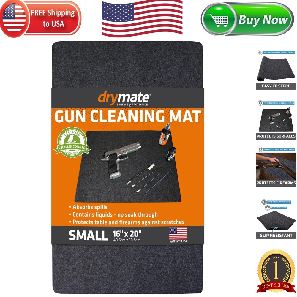 Charcoal Gun Cleaning Pad – Absorbent Waterproof Mat (16