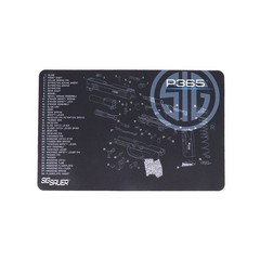 Universal Gun Cleaning Mat with P365 w/ Parts List View 17″x11″ Gunsmithing Pad