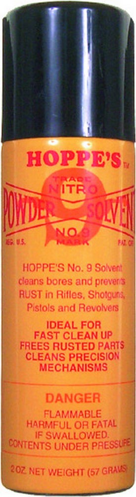 Hoppe’s No.9 Gun Bore Nitro Powder Solvent Cleaner – 2 oz Aerosol – 905