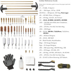 Elite Universal Gun Cleaning Kit for All Guns, Gun Brushes for Pistol Handgun Sh