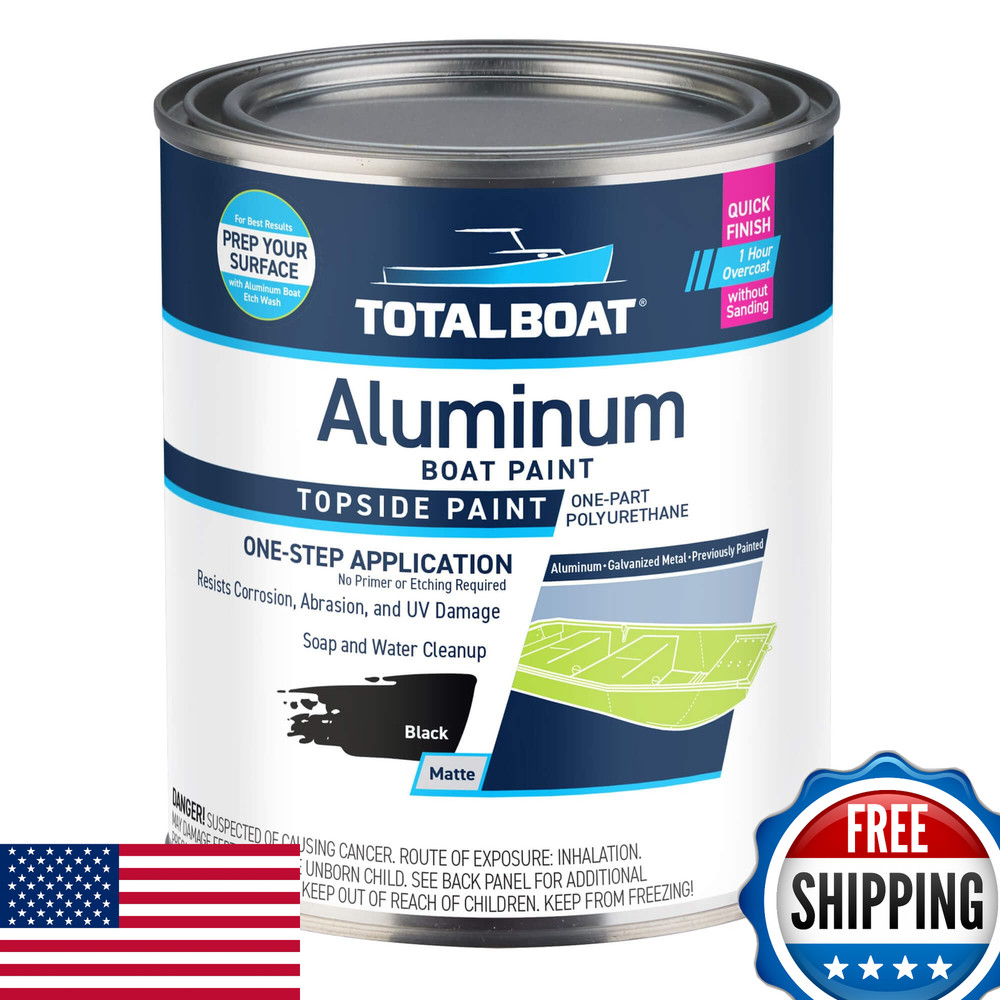 TotalBoat Aluminum Boat Paint for Canoes, Bass Boats, Dinghies, Duck Boats, Jon