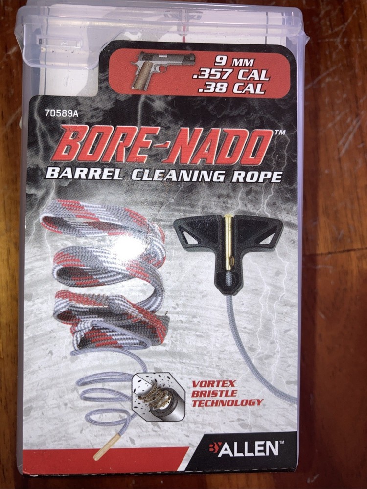 New Bore-Nado by Allen Barrel Cleaning Rope 9mm .357 Cal, .380 Cal. 70589a