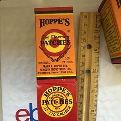 HOPPE’S GUN CLEANING PATCHES No.2 CALIBER .22 – .270 VINTAGE ORIGINAL USA Full