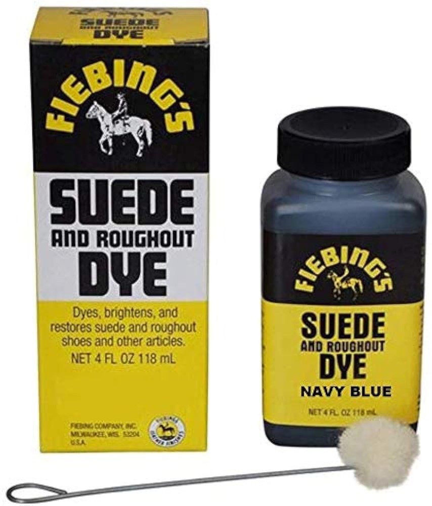 Suede Dye for Recoloring, Brightening, and Restoring Leather – Navy Blue