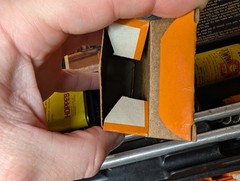Hoppes 9 Old Vintage Gun Cleaning Kit & Storage Box Nice Orange Hard Case c1980s