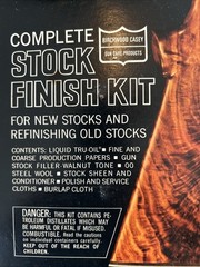 Vintage Birchwood Casey Stock Finish Kit Custom Tru-Oil Walnut Tone Filler NOS
