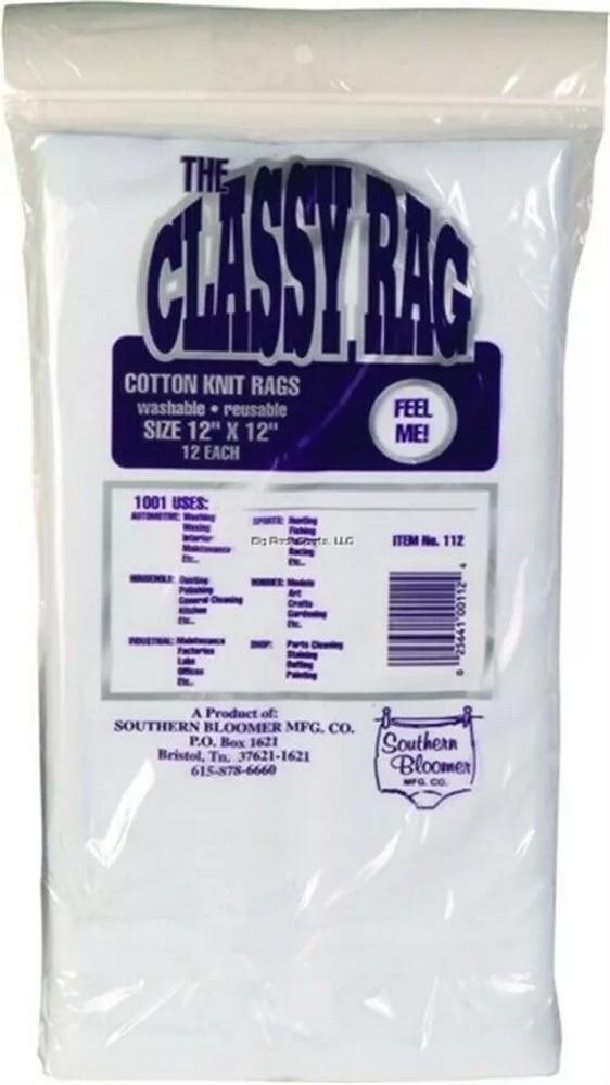 Southern Bloomer Cotton Gun Cleaning Rages 12″x12″ in Zip Lock Bag – 112