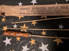 28 Cal – Original Marbles Jointed Rifle Rod No. 9728 Brass Untested As Is – JS