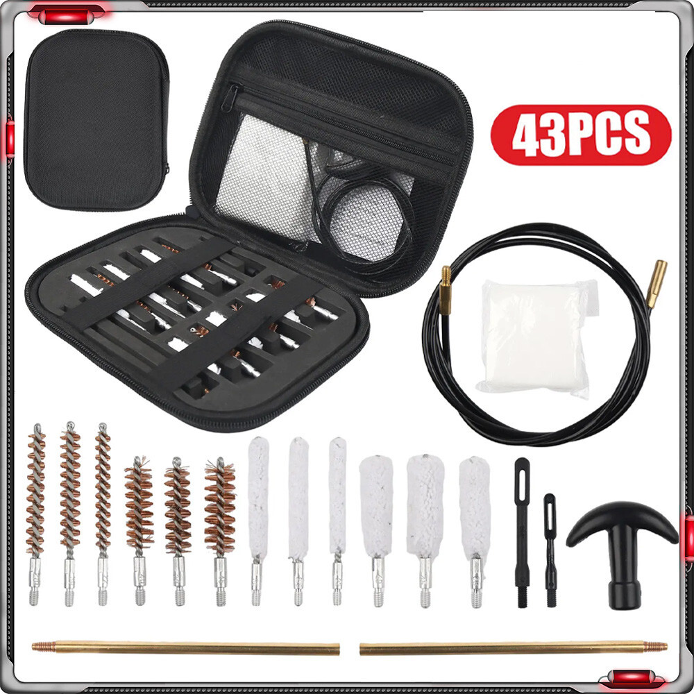 43 PCS Gun Cleaning Kit Pro Universal Pistol Rifle Shotgun Cleaner Set US