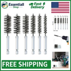 Versatile 6-Pc Bore Brush Set with Twisted Wire Bristles for Effective Cleaning